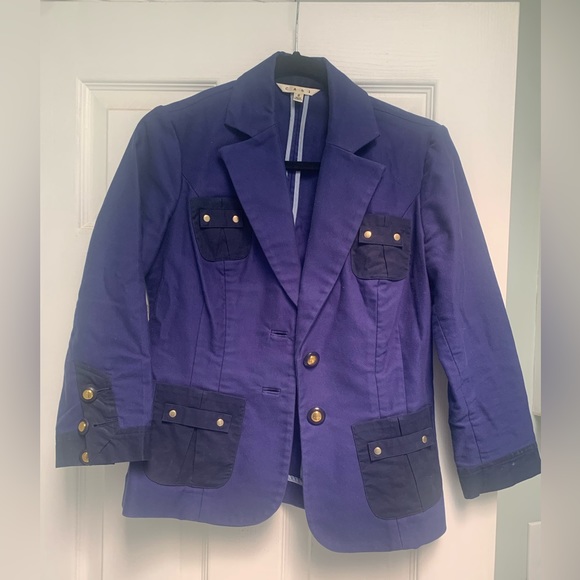 Blue CAbi blazer with beautiful gold buttons. - Picture 1 of 5